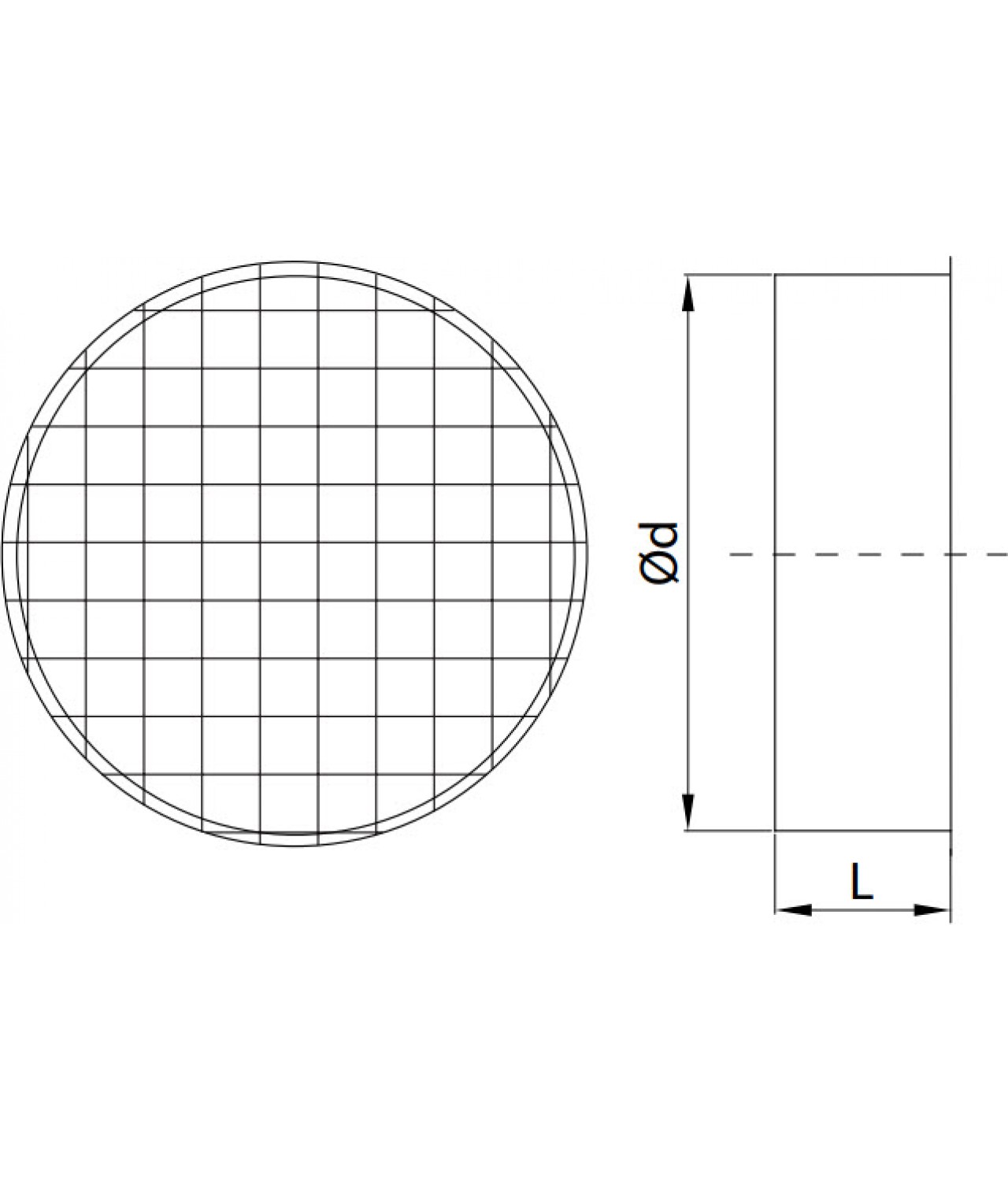 Air vent mesh GLT - drawing