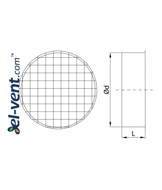 Air vent mesh GLT - drawing