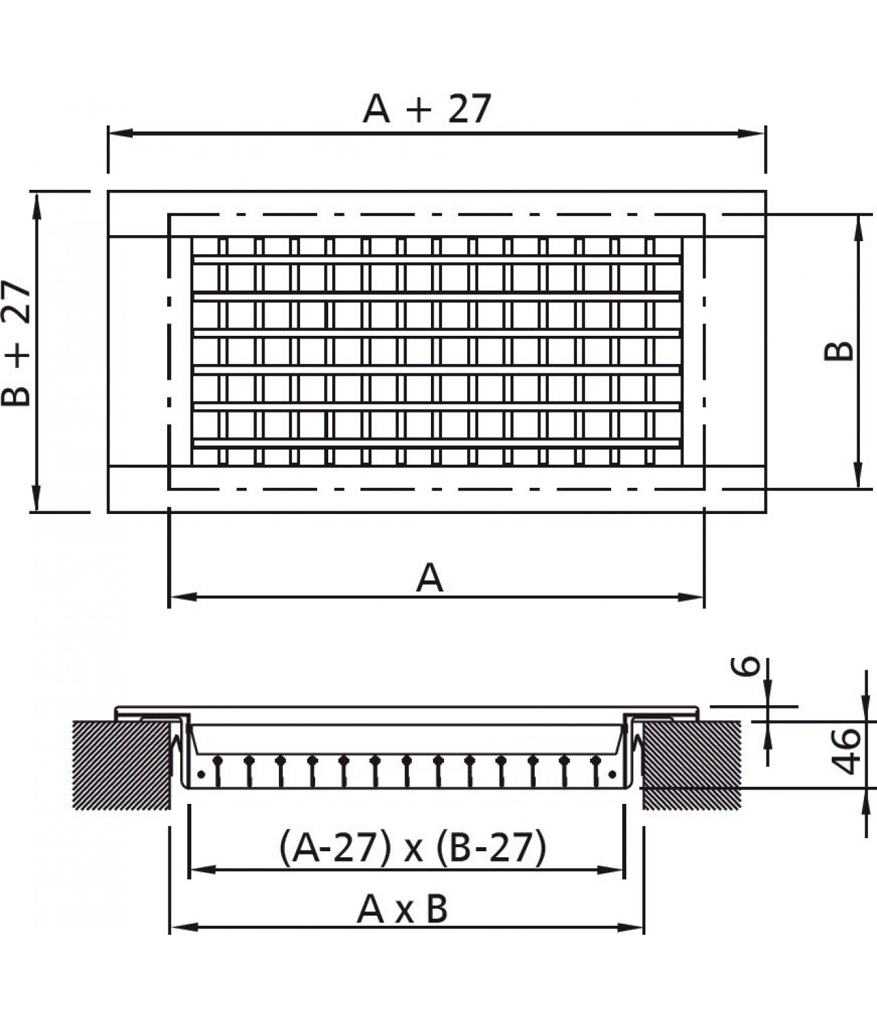 Air vents for ducts GRB - drawing