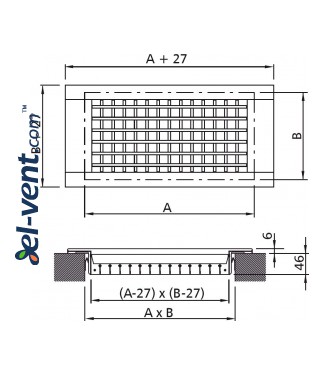 Air vents for ducts GRB - drawing