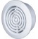 Door vents GRT73 (2 pcs.), Ø45/58 mm - white