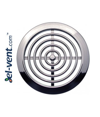 Door grilles GRT73MS metallized silver (2 pcs.), Ø45/58 mm Door grilles GRT73MS metallized silver (2 pcs.), Ø45/58 mm