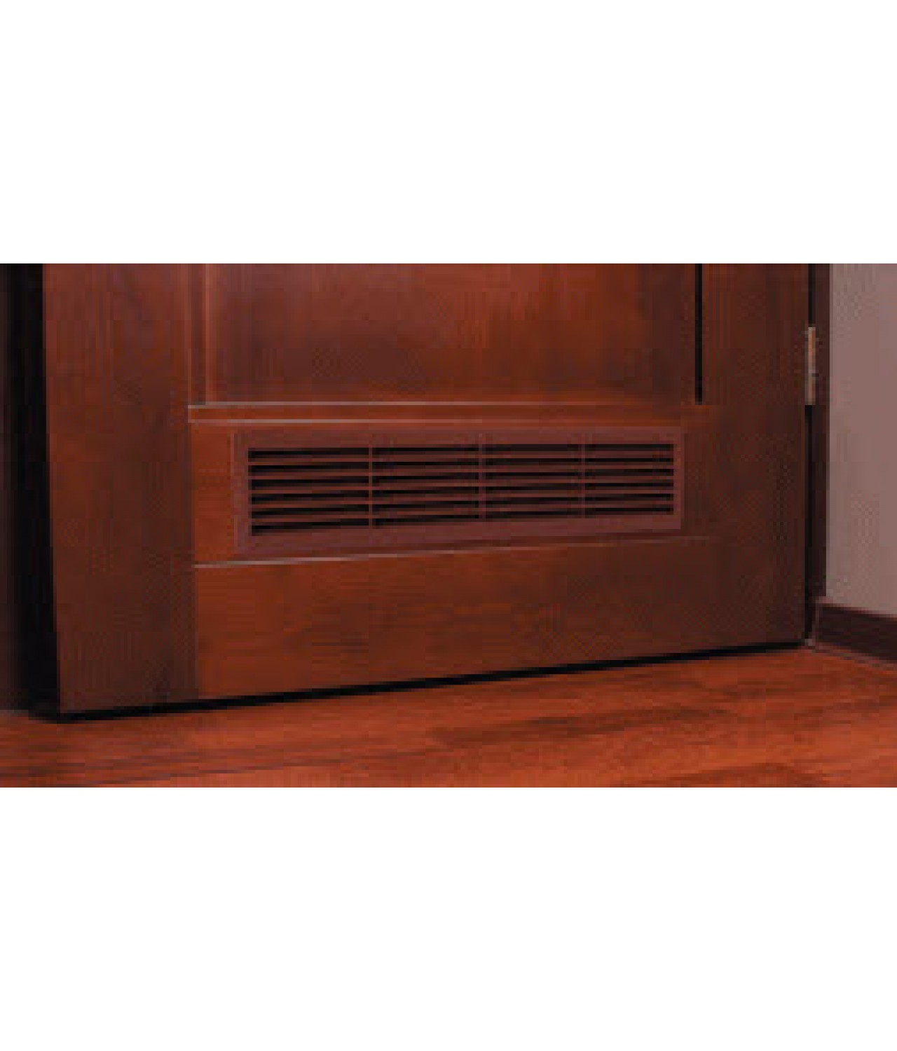 Ventiliacijos grotelės durims GRT15, 2 vnt., 135x460 mm - montavimo pavyzdys Ventiliacijos grotelės durims GRT15, 2 vnt., 135x460 mm - montavimo pavyzdys