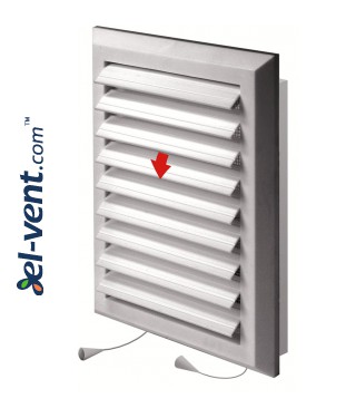 Ventilation grille with shutter GRT41, 175x235 mm Ventilation grille with shutter GRT41, 175x235 mm