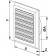 Ventilation grille with shutter GRT78, 175x175 mm, Ø125 mm - drawing