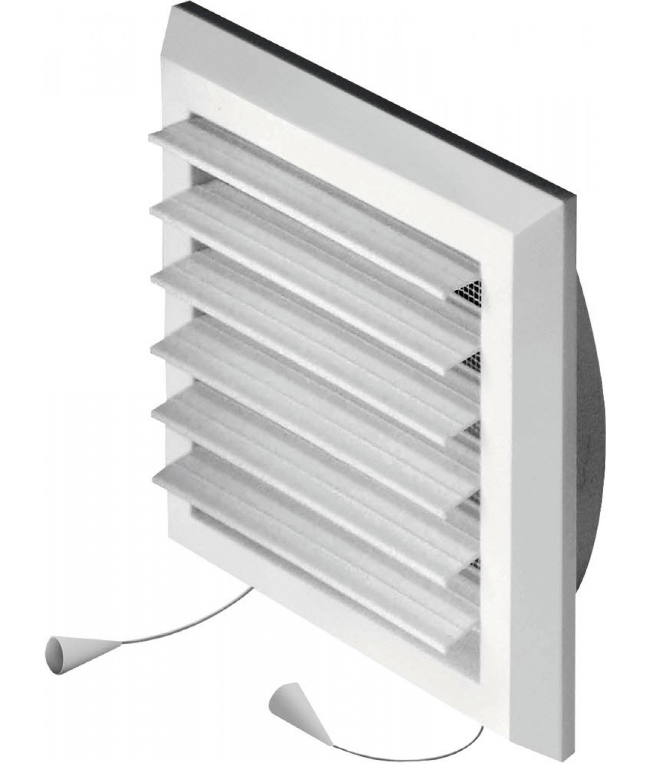 Вентиляционная решетка с заслонкой GRT78, 175x175 мм, Ø125 мм