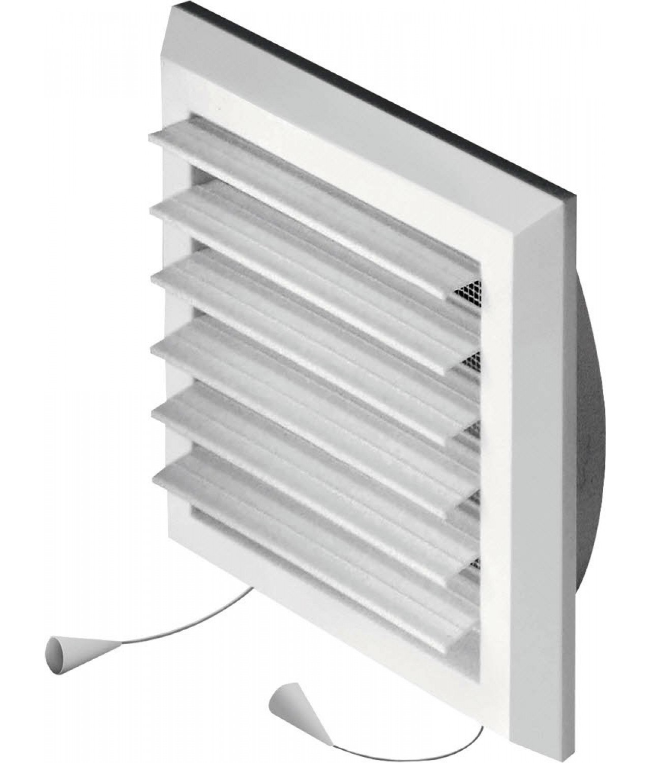 Vent cover with shutter GRT78, 175x175 mm, Ø125 mm