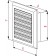 Вентиляционная решетка с заслонкой GRT41, 175x235 мм - чертеж