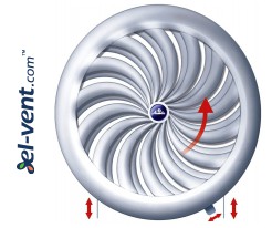 Ventilation grille with shutter GRT88, Ø100-150/180 mm