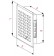 Vent cover with shutter GRT06, 165x235 mm - drawing