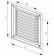 Stainless steel ventilation grille META8N 250x250 mm - drawing