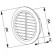 Ventilation grille GRT30SS, Ø100 mm - drawing