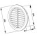 Ventilation grille GRT30GR, Ø100 mm - drawing