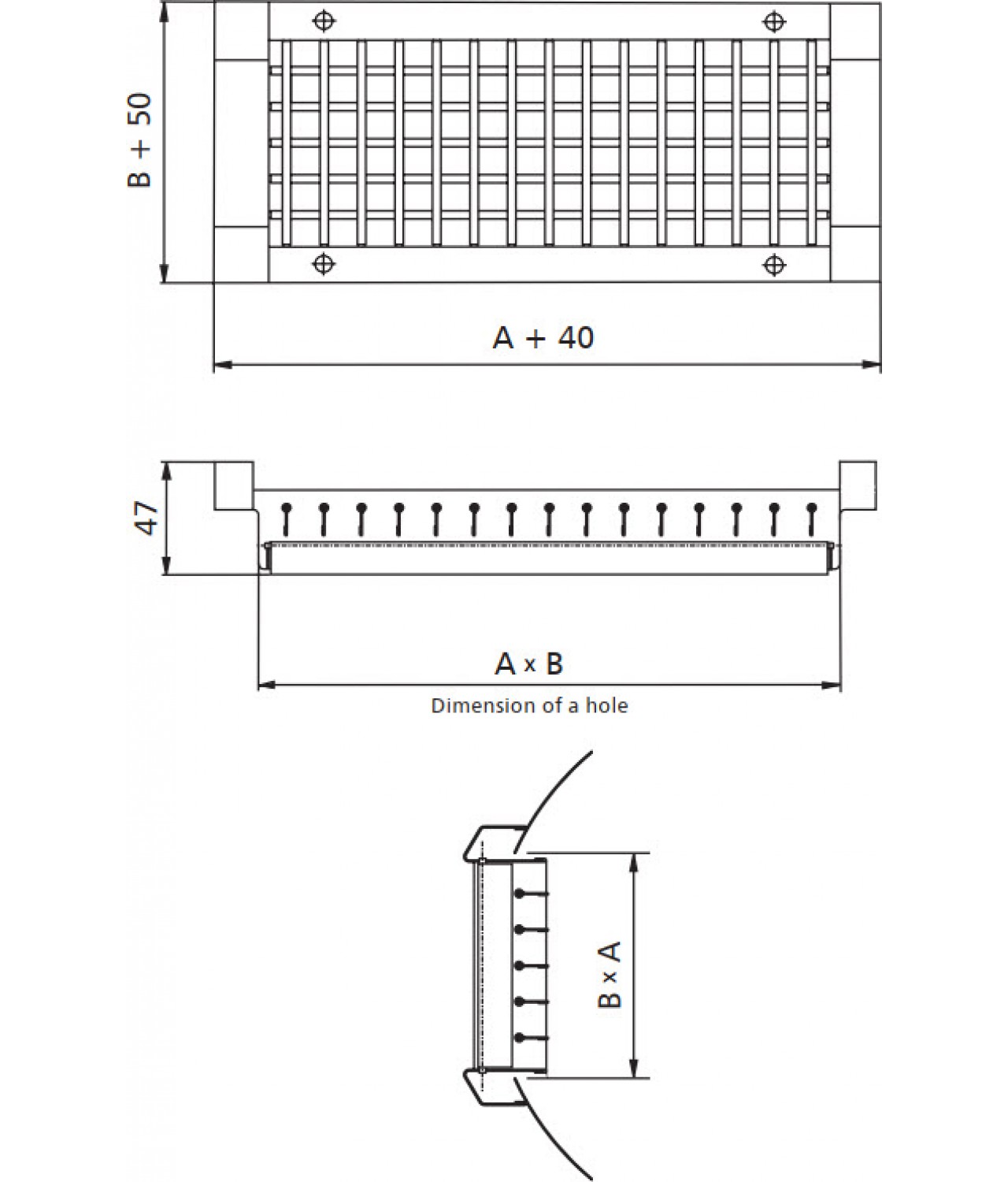 Air vents for ducts SOGT - drawing 2