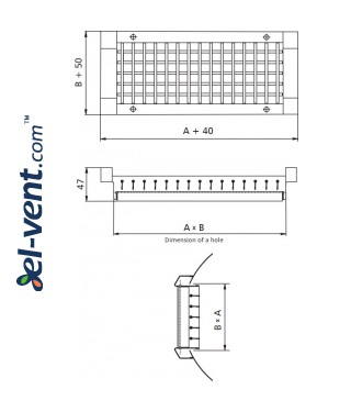 Air vents for ducts SOG - drawing 2