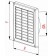 Vent cover GRT53, 165x165 mm, Ø100 mm - drawing