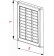 Vent cover with shutter GRT59A, 235x165 mm - drawing
