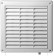 Ventilation grille with shutter GRT55, 165x165 mm, Ø100 mm - image