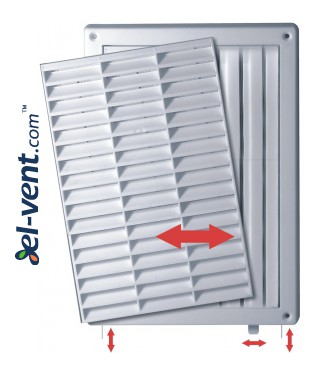 Vent cover with shutter GRT59A, 235x165 mm - image 2