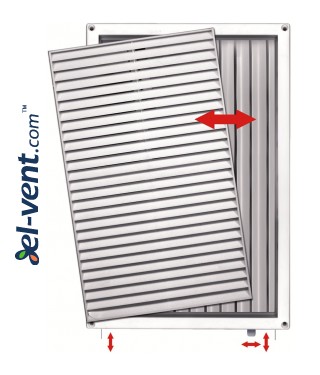 Ventilation grille with shutter GRT85, 220x340 mm - image Ventilation grille with shutter GRT85, 220x340 mm - image
