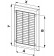 Ventilation grille GRTK13, 300x300 mm - drawing