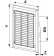 Ventilation grille with shutter GRTK12, 190x190 mm, Ø125 mm - drawing