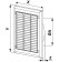 Ventilation grille with shutter GRTK10, 190x190 mm, Ø100 mm - drawing