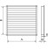 Wall vent grilles galvanized > 600x600 mm - drawing