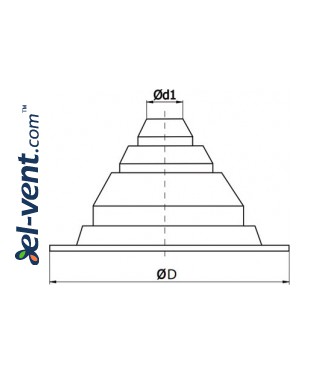 Roof flashings for ventilation - drawing