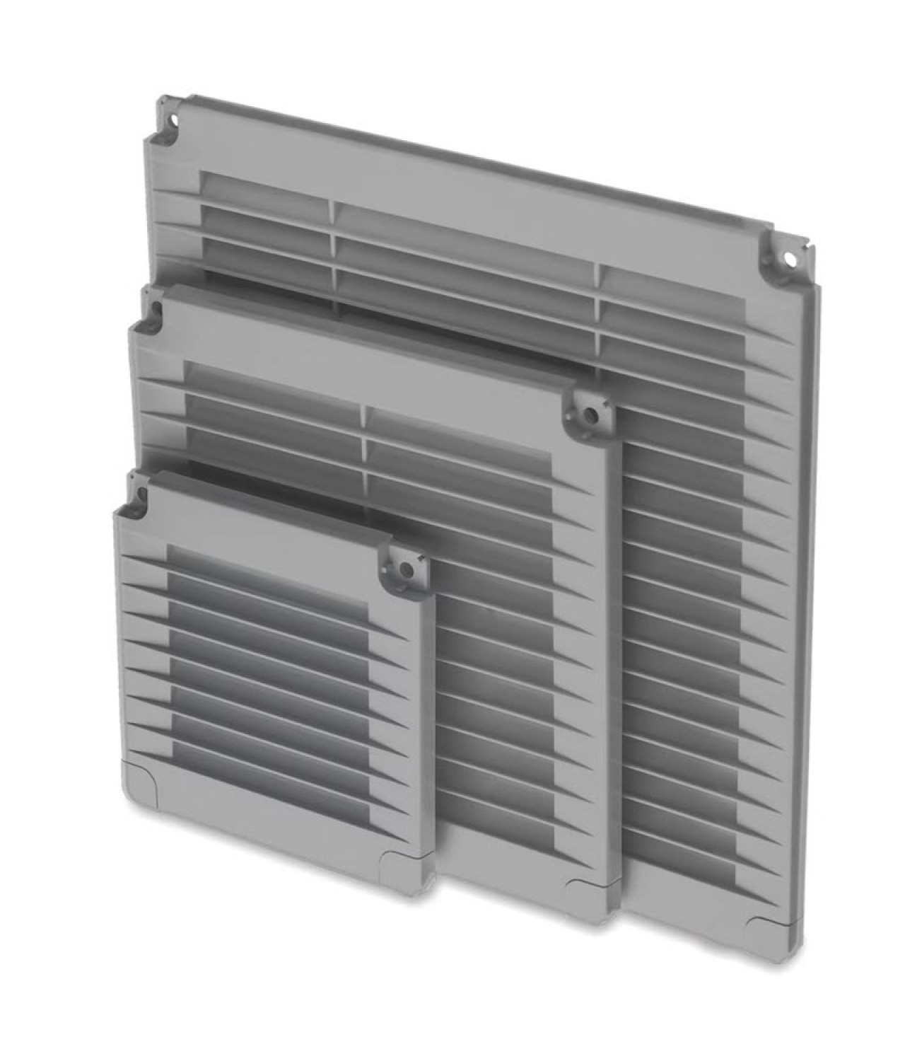 Ventiliacijos grotelės ALETA SQUARE GREY 200x200 mm, 02-320
