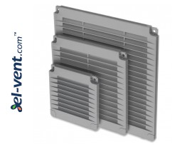 Ventiliacijos grotelės ALETA SQUARE GREY 200x200 mm, 02-320