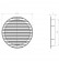 Round vent cover, graphite colour ALETA GRAPHITE, Ø100-120-125-150 mm - drawing