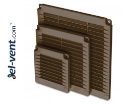 Vent cover ALETA SQUARE BROWN 150x150 mm, 02-318