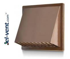 Наружные вентиляционные решетки с обратным клапаном, из пластика GLN Plastic BROWN, Ø 80-150 мм