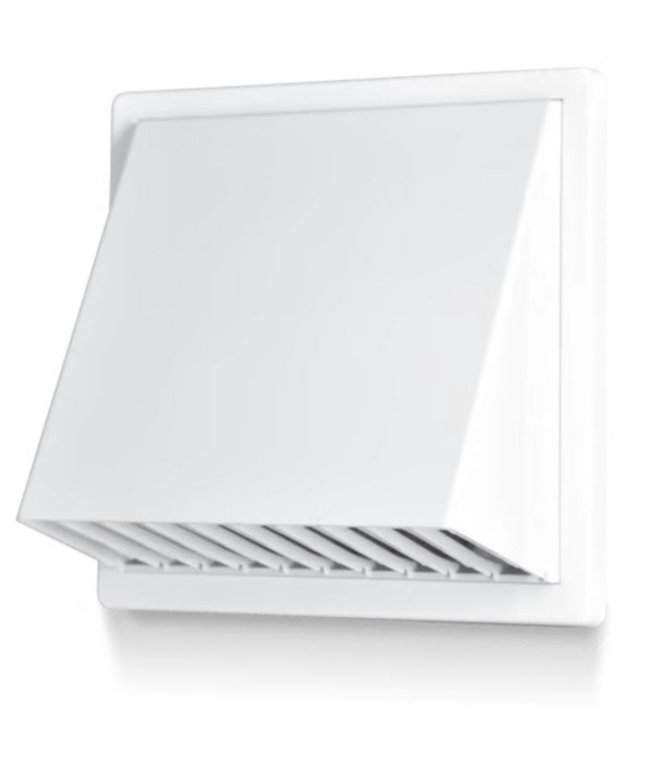 Наружные вентиляционные решетки с обратным клапаном, из пластика GLN Plastic WHITE, Ø 80-150 мм
