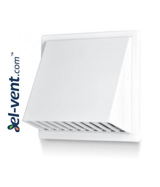 Наружные вентиляционные решетки с обратным клапаном, из пластика GLN Plastic WHITE, Ø 80-150 мм