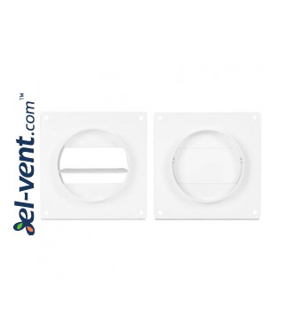 Plastikinis atbulinis vožtuvas stačiakampiui ortakiui EKO-P-22, 55x110 - 100 mm