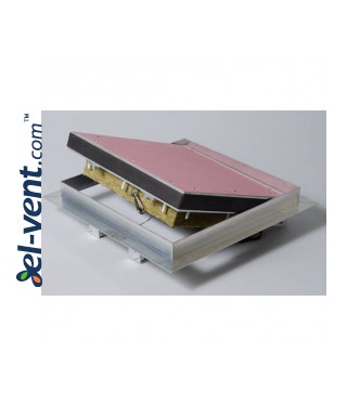 DORI-FIRE™ CEILING EI60 2x15 mm priešgaisriniai reviziniai liukai  - atidarytos