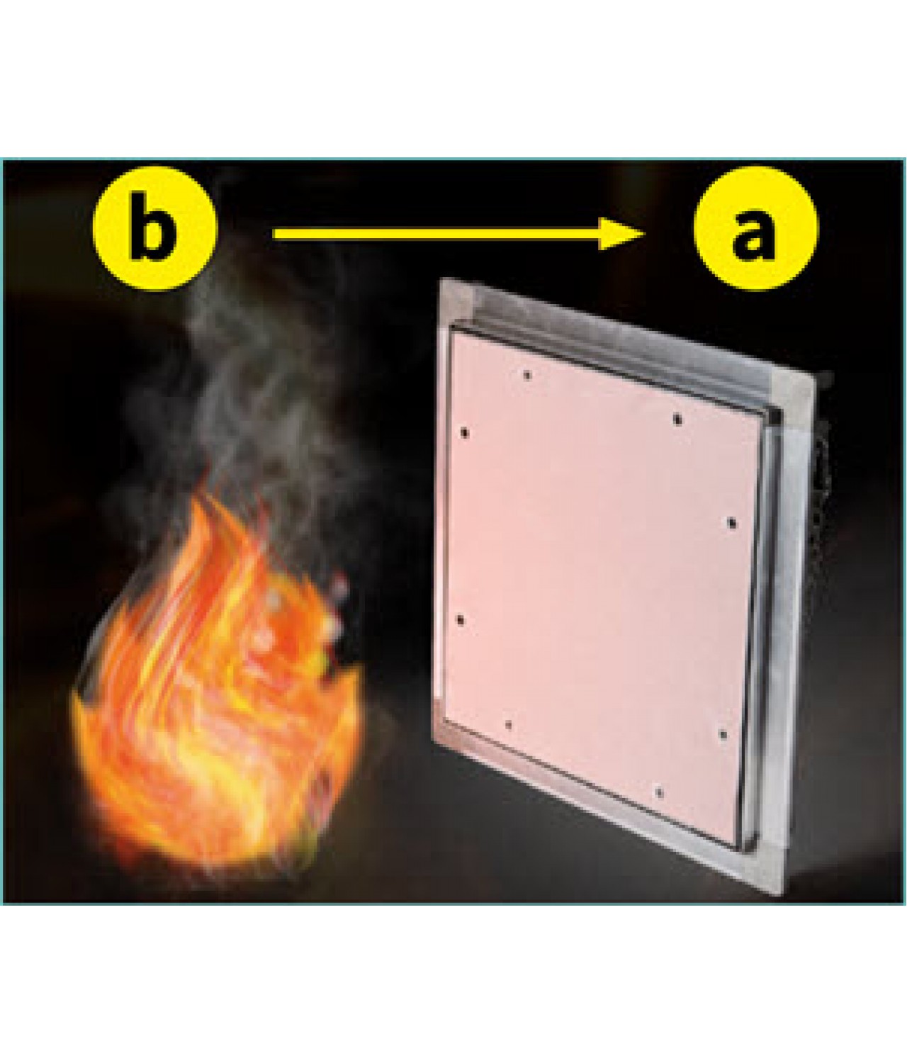 DORI-FIRE™ CEILING EI30 15 mm montavimo kryptis b → a