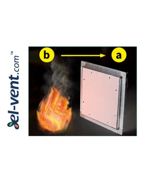 DORI-FIRE™ CEILING EI30 15 mm montavimo kryptis b → a