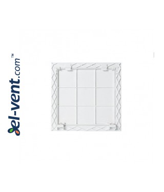 FEROX® TOP LINE – standartinių matmenų revizinės durelės iš ABS plastiko, skirtos 12.5 mm gipso kartono sienoms ir luboms - nugarėlė