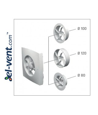 @max fan Ø80 - Ø100 - Ø120 mm flanges included