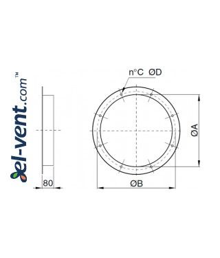 CCf - connection ring with flange, ordered separately