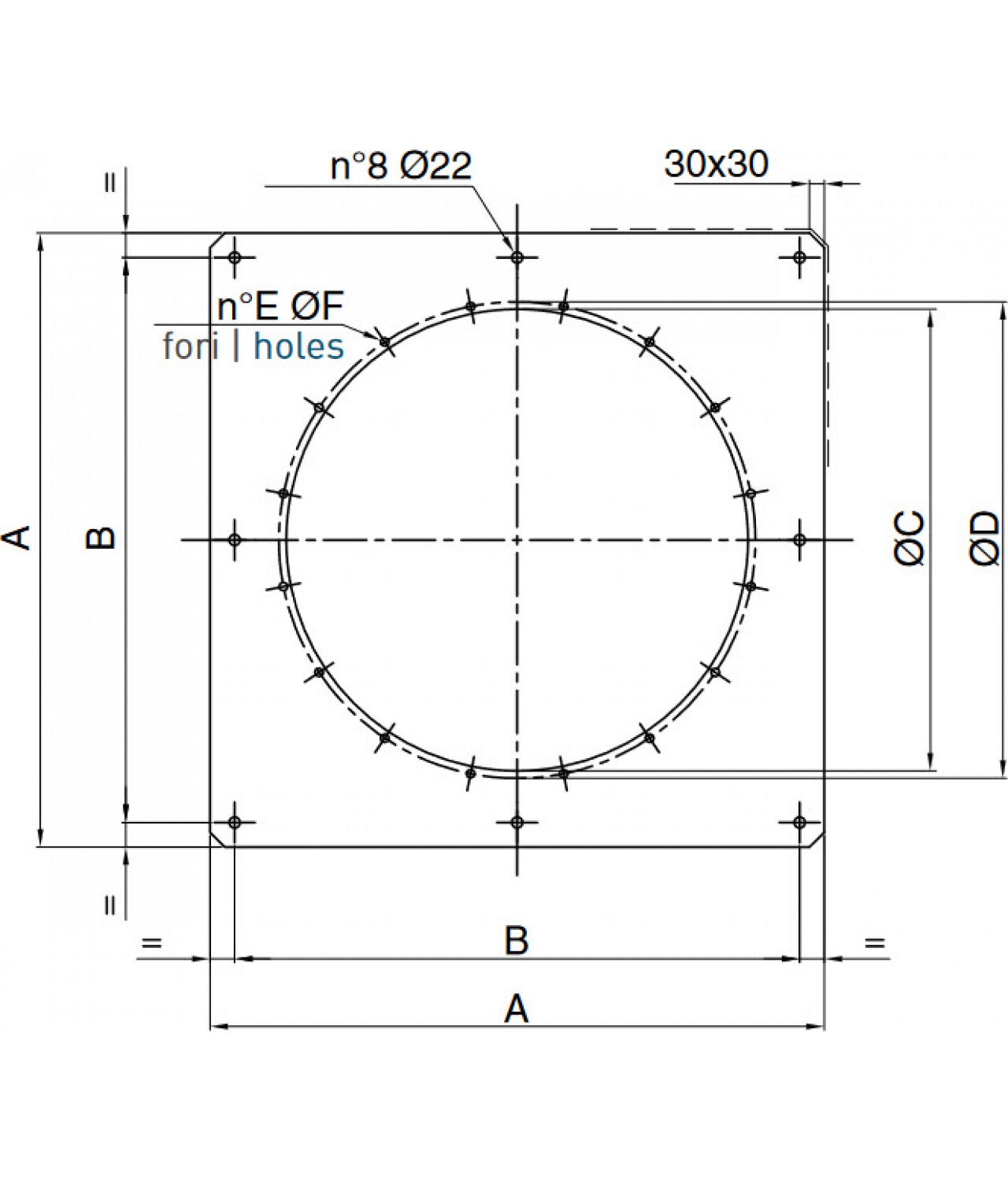 FP wall plate, to be ordered separately