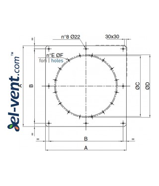 FP wall plate, to be ordered separately