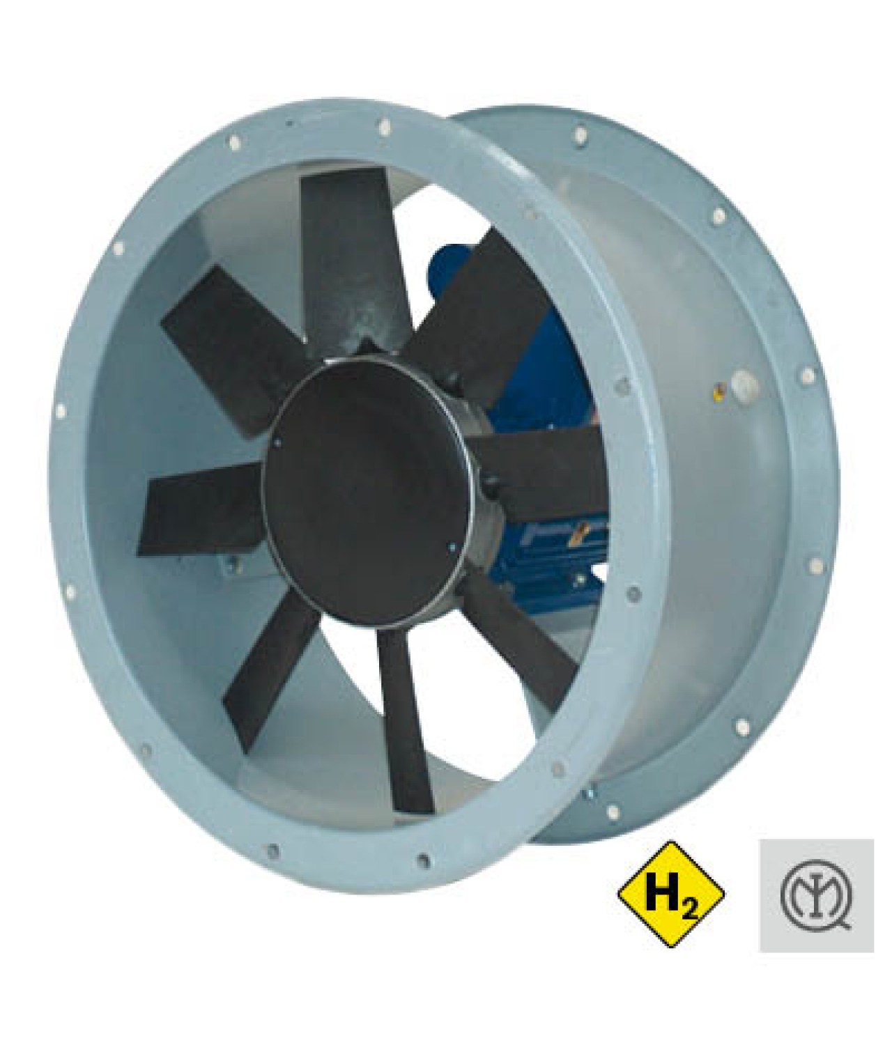 CC ATEX H₂ - explosion proof axial duct fans designed for explosive gas atmospheres containing hydrogen ≤142000 m³/h