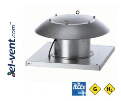 DZD ATEX GAS and HYDROGEN – sprogimui saugūs stoginiai ašiniai ventiliatoriai, skirti sprogių dujų ir vandenilio aplinkoms, ≤6510 m³/h