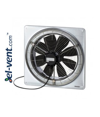 DZQ Ex t DUST - aksiālie sprādziendrošie ventilatori ar kvadrātveida sienas montāžas rāmi sprādzienbīstamai putekļu videi ≤9450 m³/h