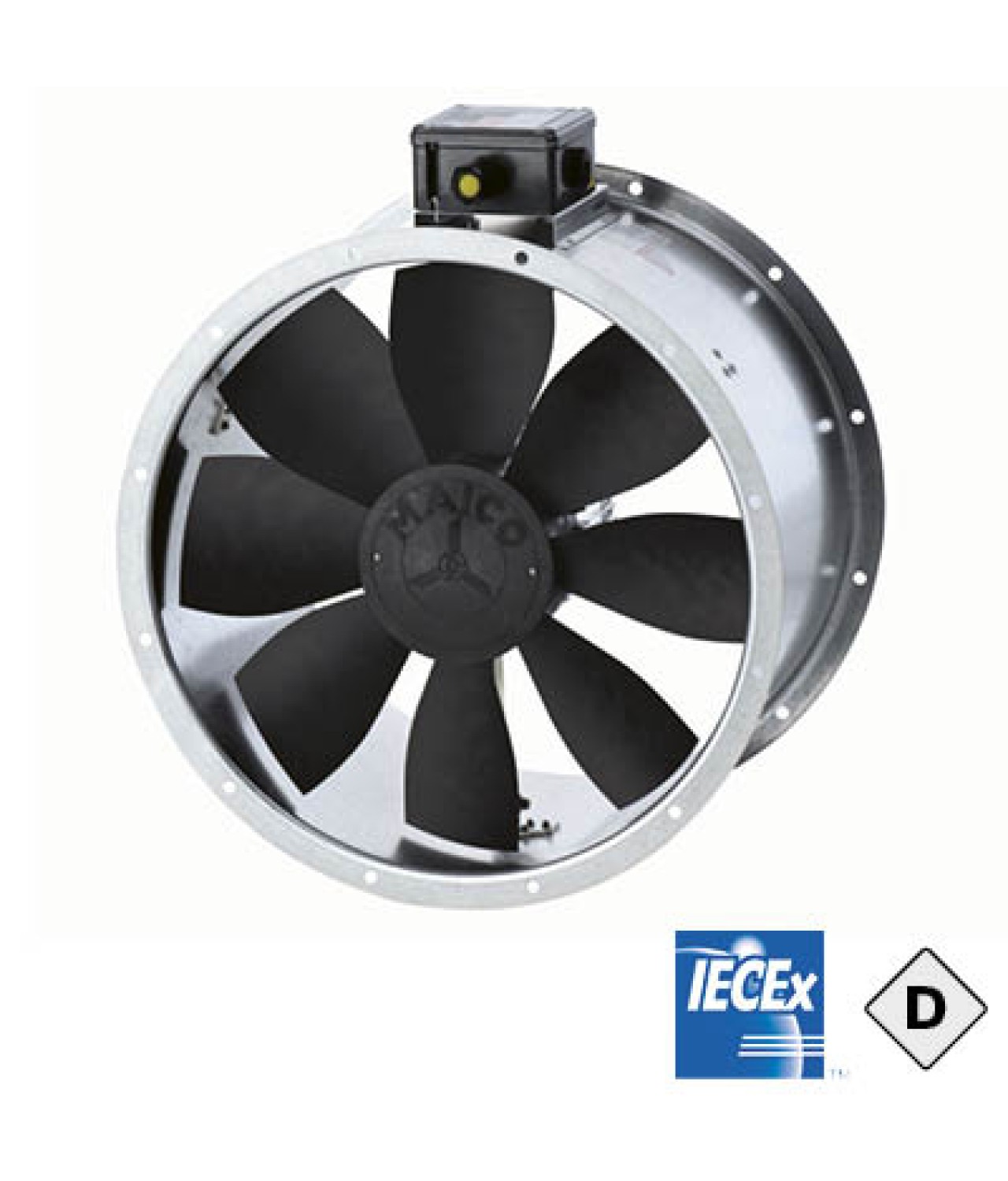 DZR Ex t DUST - axial duct fans designed for explosive dust atmospheres ≤9370 m³/h