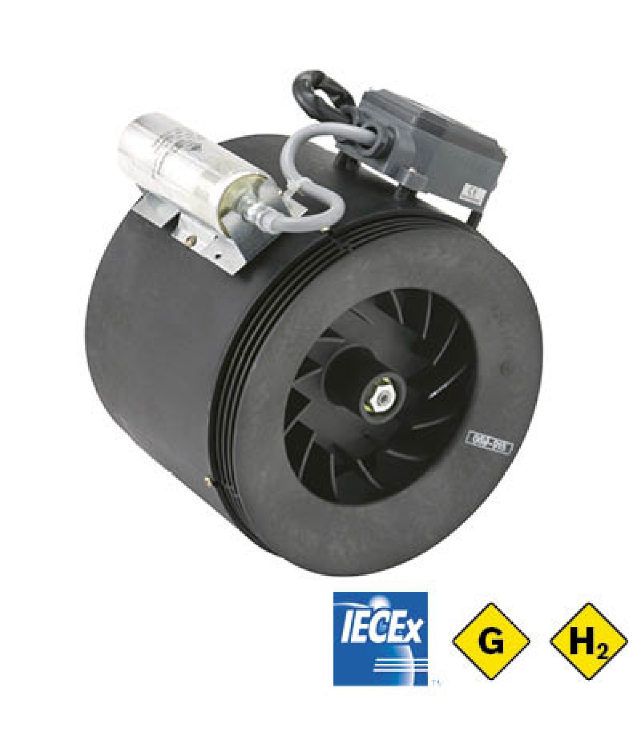 ERM Ex e GAS and H₂ - sekoittavan virtauksen kanavapuhaltimet, jotka on suunniteltu räjähdysherkille kaasu- ja vetyympäristöille ≤900 m³/h
